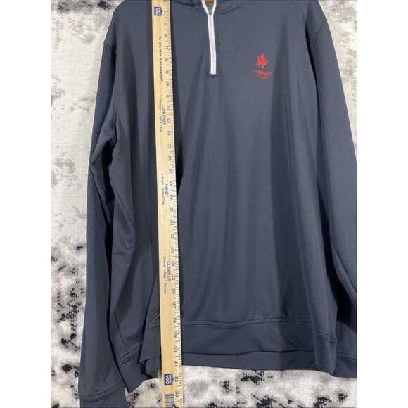 Peter Millar Wicking 1/4 Zip Pullover‎ Mens Size Extra Large Black Stretch Golf - Picture 6 of 14